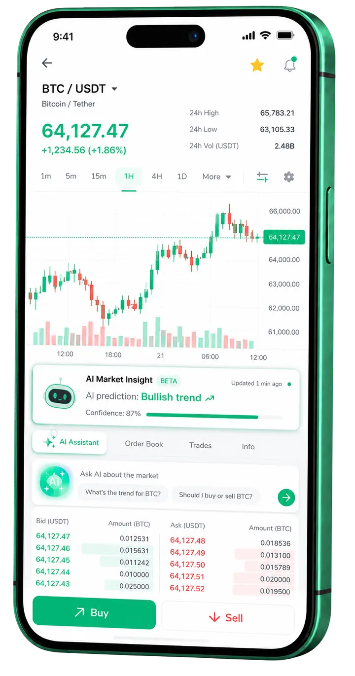 Nexo Portaris — aplicación móvil Panel móvil de trading Nexo Portaris
